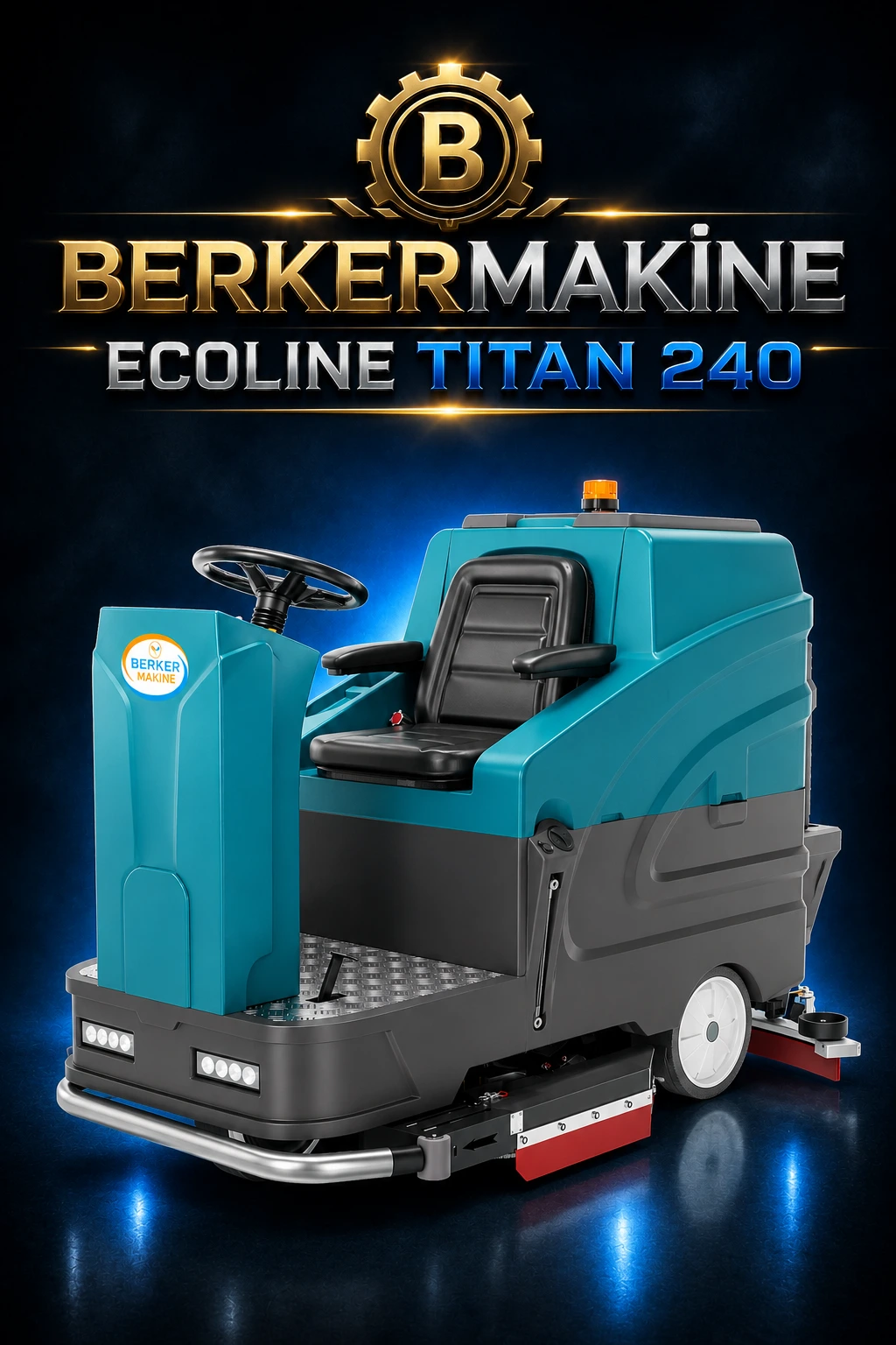 Ecoline Titan 240 binicili zemin temizleme makinesi